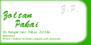 zoltan pakai business card