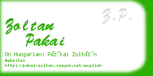 zoltan pakai business card
